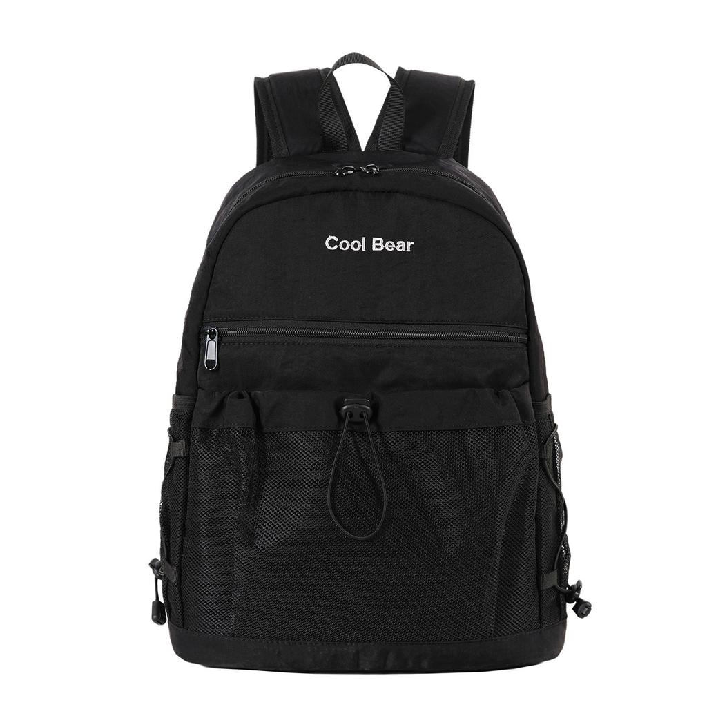 Schoolbag new outdoor wind color matching backpack net pocket design lightweight large capacity backpack commuting leisure schoolbag