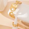 Fashion Trend Ring Bracelet Set Personality Simple Electroplated Set Women Punk Jewelry Accessories