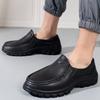 Fashion Men's Casual Shoes Non-Slip Thick Soles Wear-Resistant Waterproof Oil-Proof Slip-On Home Outing Work Shoes