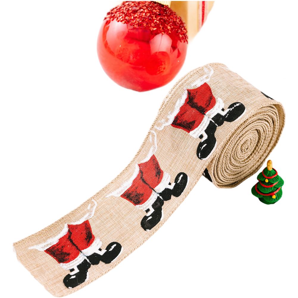 Cartoon Patterns Christmas Ribbon Decoration Christmas Celebration Ample Length For Wrapping For Christmas Tree