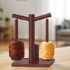 Yarn Holder Spinner Magnetic Rotating Wooden Knitting Spinner Wooden Yarn Ball Holder With Phone Stand And 2 Spindles For