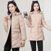 Down Cotton-padded Clothes Women's Long Medium and Winter Clothes New Casual Cotton-padded Clothes Jacket Warm Cotton-padded Jacket Batch