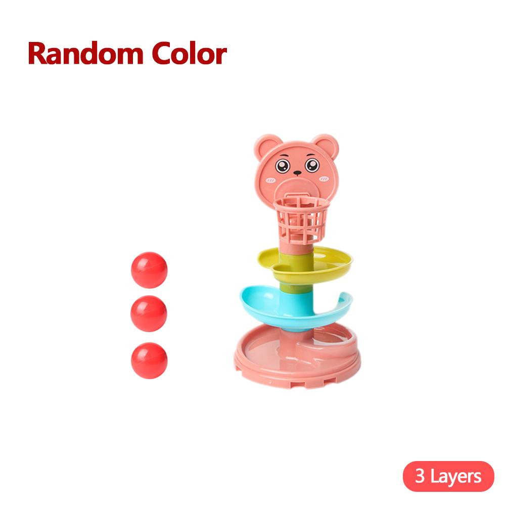 Baby Rotating Track Stacking Montessori Rolling Ball Tower Toys Early Parent Child Education Interactive Children s Toy Gifts