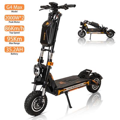 Elektrikli Scooter Katlanabilir Kukirin G4 Max 2000Wx2 Çift Motor Maksimum Hız 86Km/sa 60V 35.2AH Maksimum Menzil 95Km Yük 150Kg