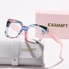 KAMMPT Vintage Square Glasses Women 2024 New Fashion Multi-color Rim Optical Frames Trendy Stylish Blue Light Blocking Eyewear