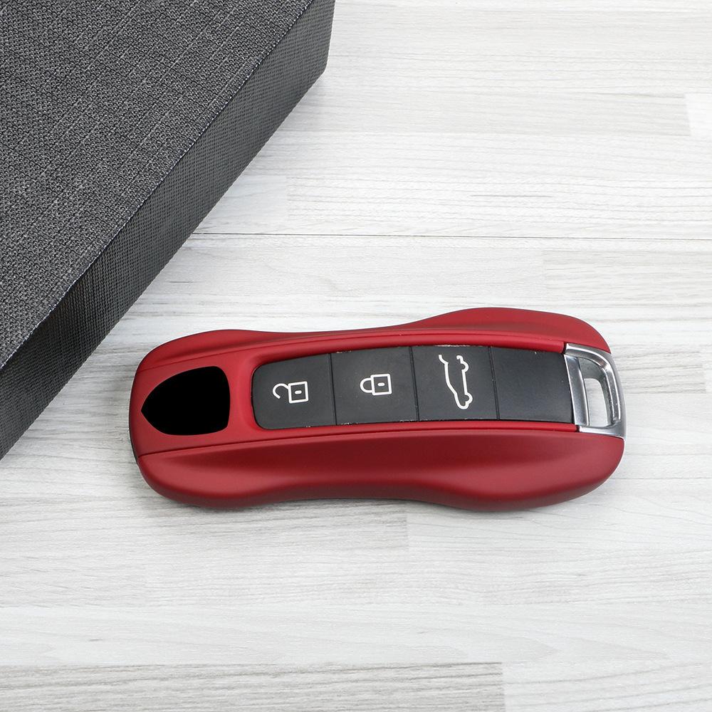 Red Color For Porsche Key Case For Panamera Cayenne Cayman Boxster 911 Macan Protection Shell Remote Key Cover