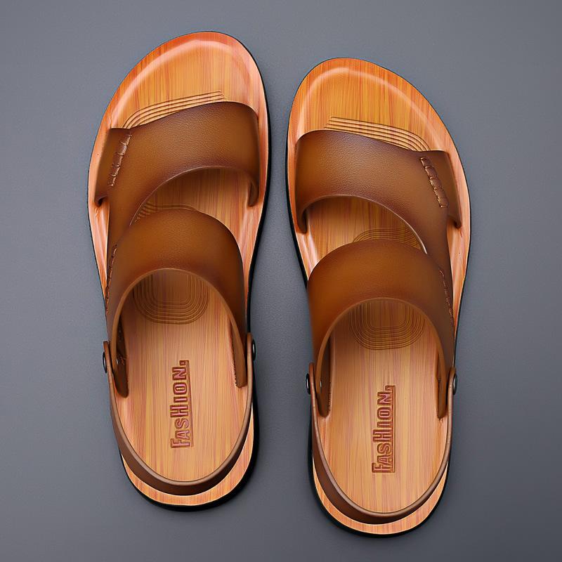 

Молодежный трендовый бренд мужские однословные шлепанцы летние для ношения в помещении и на улице модные новые крутые шлепанцы мужские дышащие пляжные шлепанцы 44