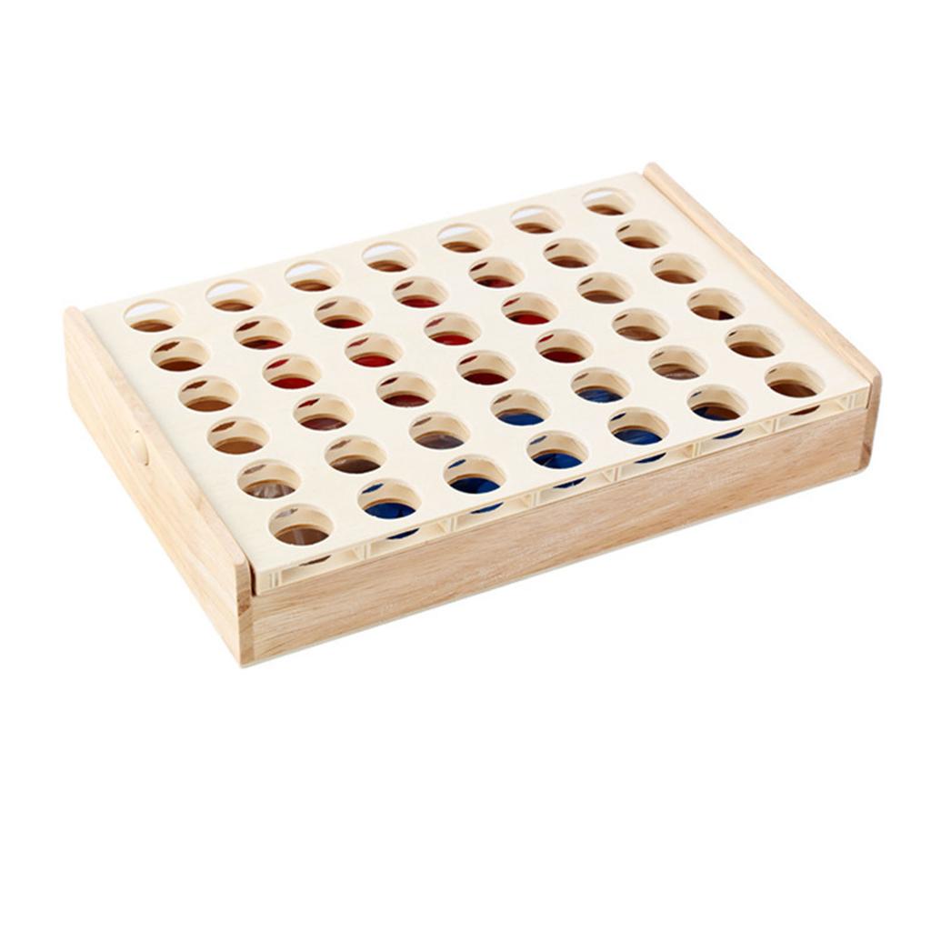 Vier Gewinnt Brettspiel Puzzle Frühe Bildung Interaktiv Holz Vier in einer Reihe Brettspiel für Kinder