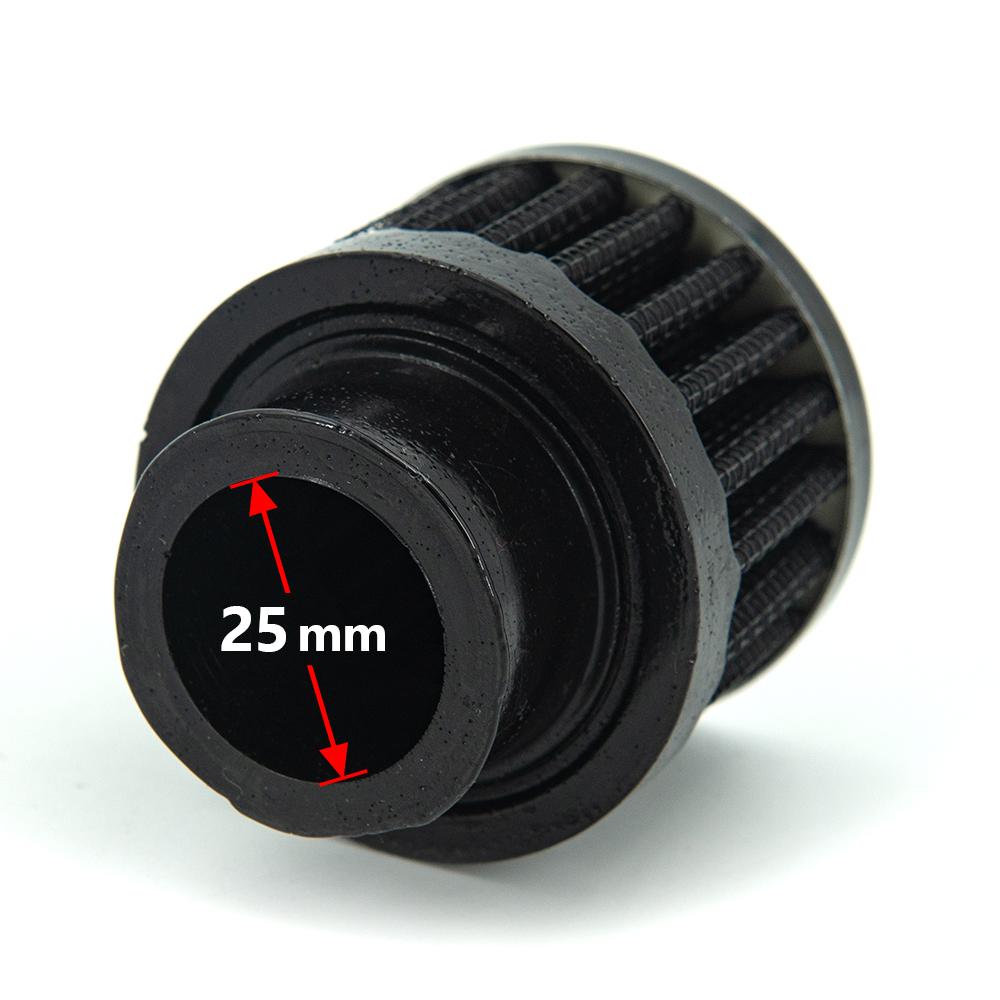 

Universal Interface Motorcycle Auto Air Filter 25mm Black Car Cone Cold Air Intake Filter Turbo Vent Crankcase Breather 25mm