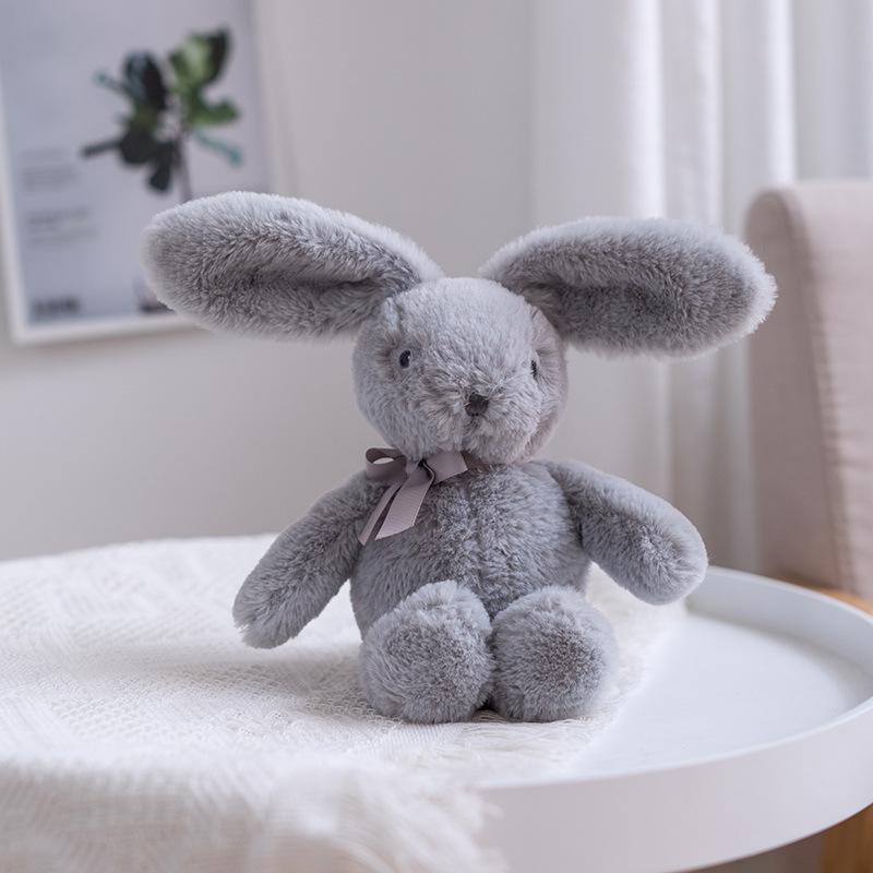

Non-Toxic New Kawaii Bow Tie Rabbit Stuffed Toy Baby Child Doll Plush Rabbit Doll Soothing Sleeping Partner Holiday Gift Toys For Children 25cm