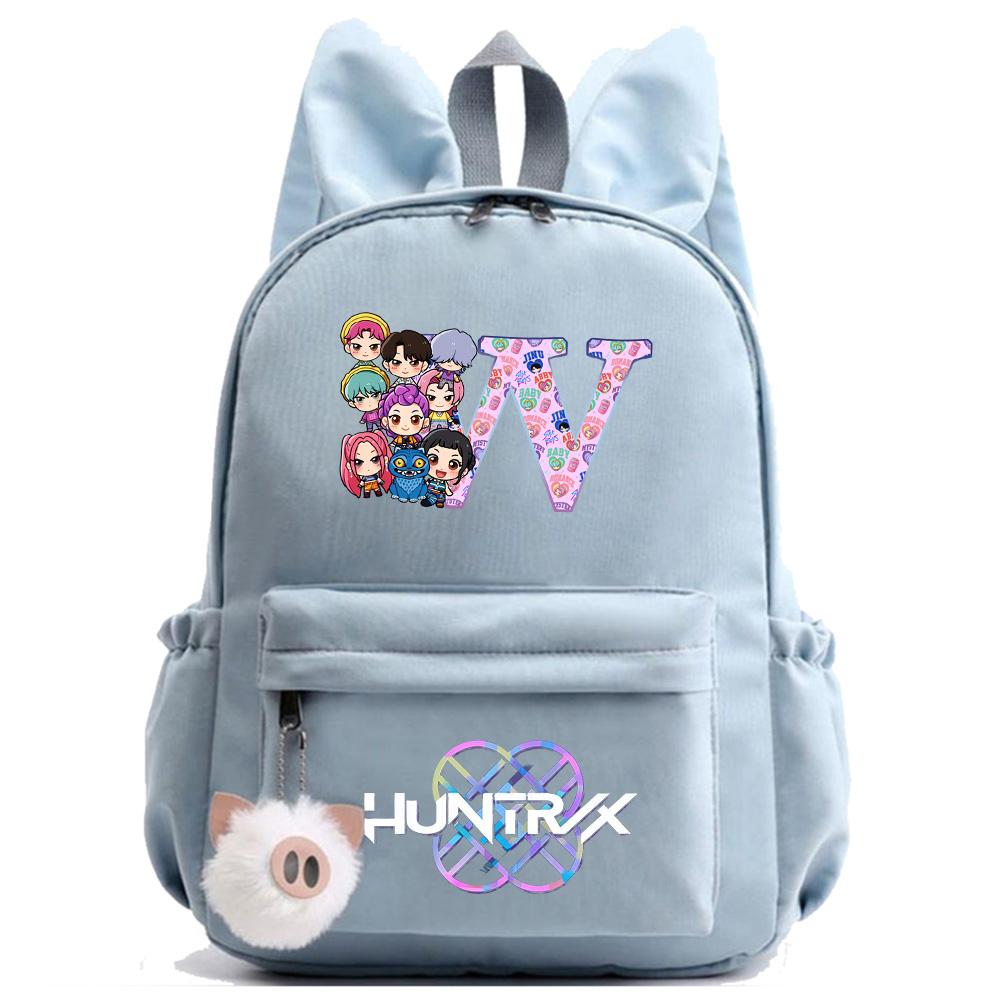 26 English Letter K-Pop Printed Backpack Student Teenager Bookbag for Boy Girl Schoolbag Kid Gift Women Large Capacity Travel Bag Rucksak