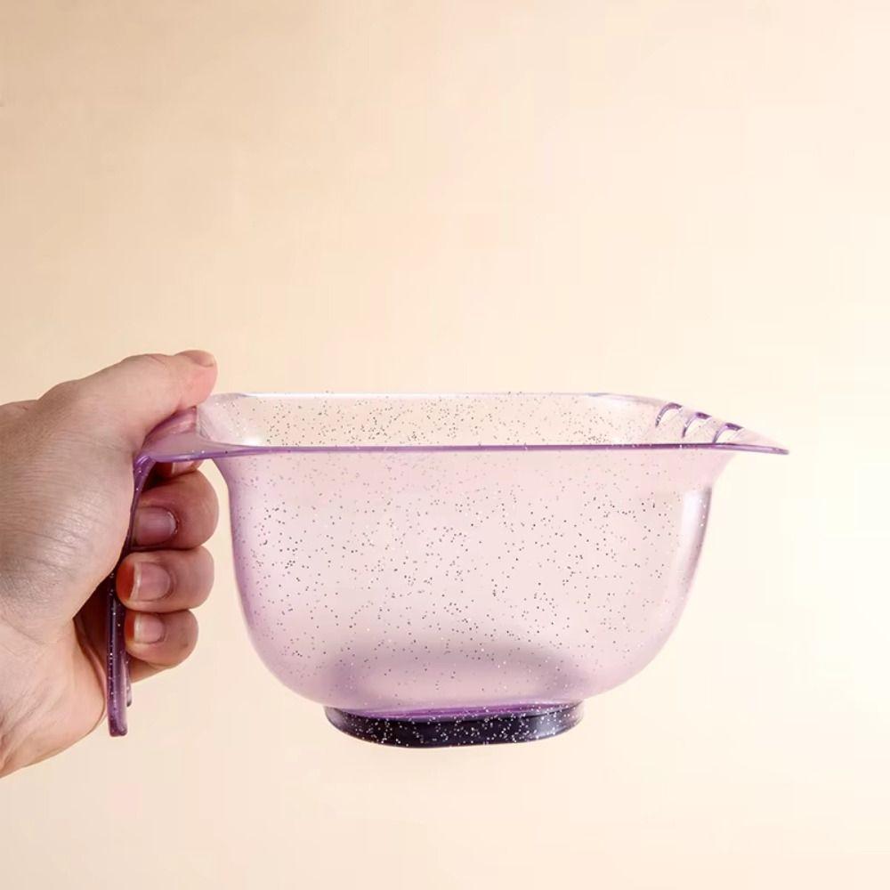 Glitter Color Hair Coloring Bowl Easy To Clean with Scale Hair Dye Mixing Bowl Reusable Large Capacity Hair Dye Bowl