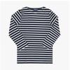 Saint James Kids Long Sleeve Tee Modern Stripe 2066 Marine Ecru