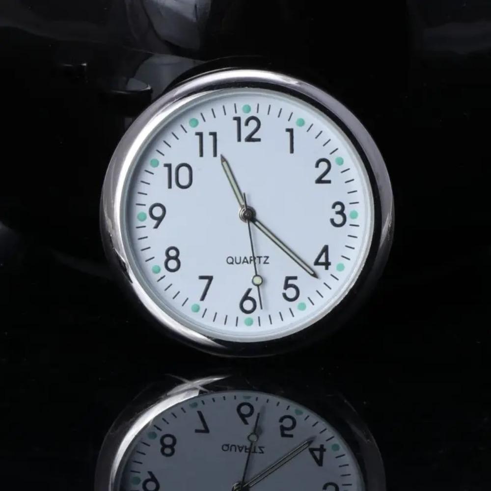 Luminous Car Clock with Night Vision Dial - Automotive Dashboard Mini Clock, Glow In Dark Numbers, Interior Car Accessories
