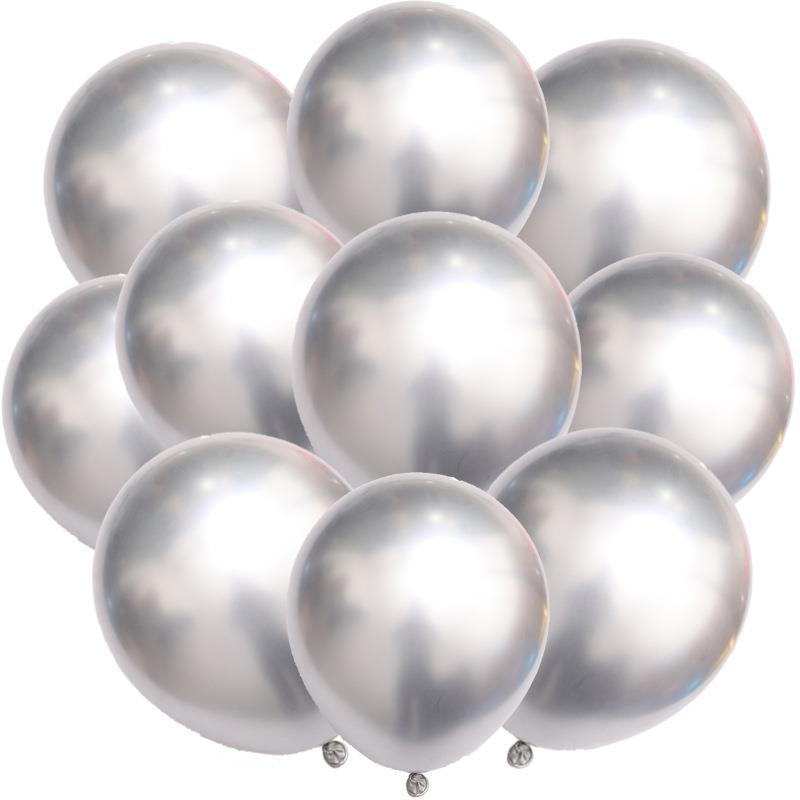 Birthday & Ceremony Decoration Balloon Set: Metallic Sequins, Table & Ground Floating Balloons.