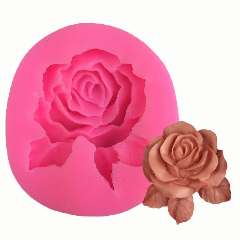 New Rose Shaped Gypsum Mold - Rose Shaped Cake Decoration Mold - 2pcs