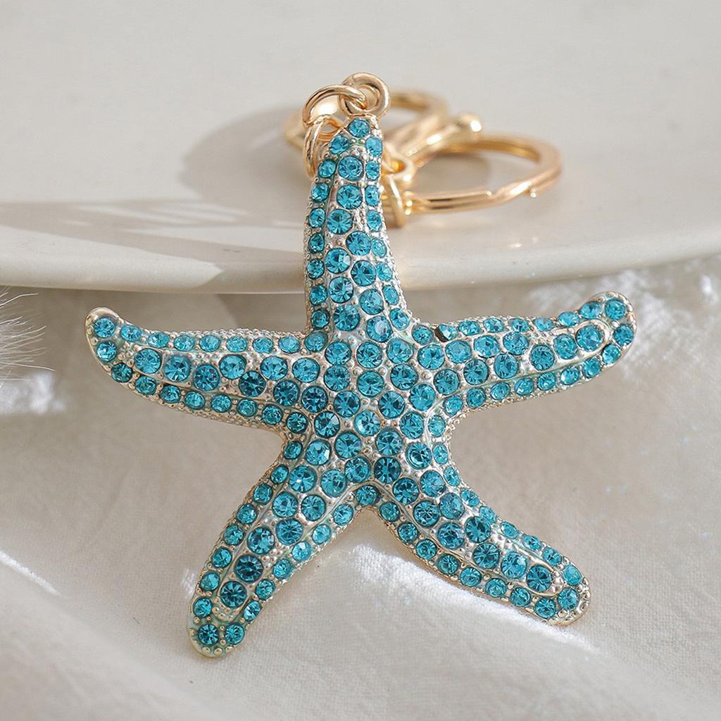 Glittering Marine Creature Keychain Strong Alloy Jewelry for Handbag Embellishment