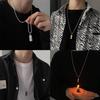 Creative Mini Lighters for Case Necklace for Titanium Steel Pendant Chain Hip Hop Party Jewelry Gift Lighters Pendan