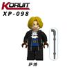 Figures KT1013 One Piece Luffy Zoro Building Blocks Toy, Anime Character Collectible Model Gift for Kids