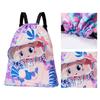 Kids Drawstring Swimming Bag Oxford Cloth Waterproof Dry Wet Separation Drawstring Bag for Boys Girls Small Purple
