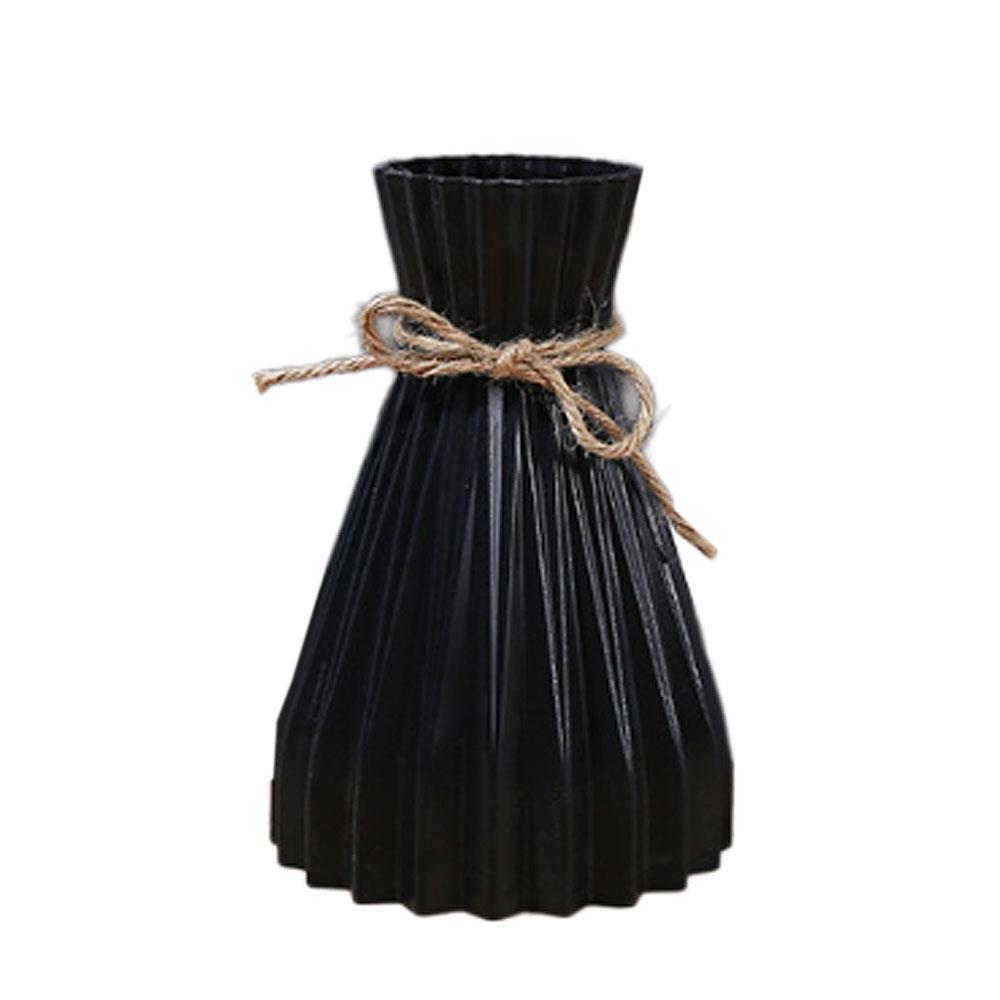 Schmale Taille Origami Gestreifte Vase Kreative Einfache Plastik Blumenvasen Europäische Taillenbetonung Heimdekoration Trockenblumenflasche