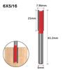 1/7 stücke Einzigen Doppel Flöte Gerade Bit 6mm 1/4 zoll Schaft Fräser für Holz Wolfram Hartmetall Router bit Holz Werkzeug