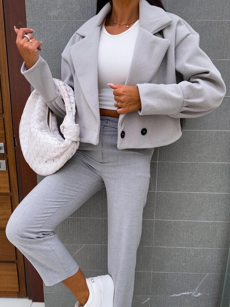 Women's Autumn/Winter 2024 Versatile Suit Collar Wool Jacket