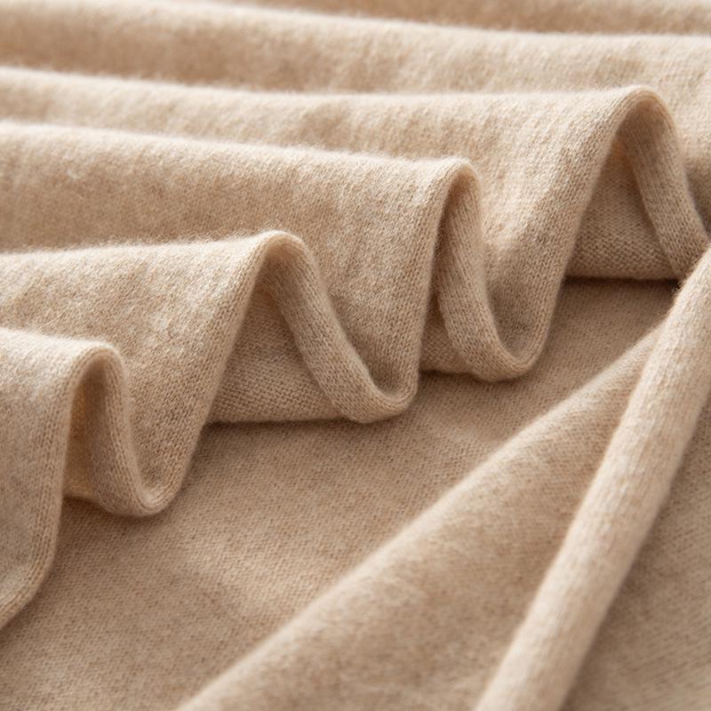 Women's 100% Pure Cashmere Triangle Scarf - Autumn/Winter Style, Warm and Versatile Knit Shawl