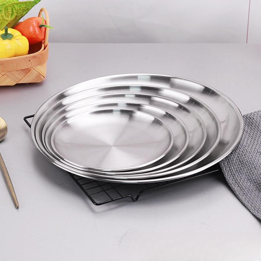 Stainless Steel Round Plate Grape Shaped Fruit Tray for Hotel Eco-Friendly Serving Food Tray