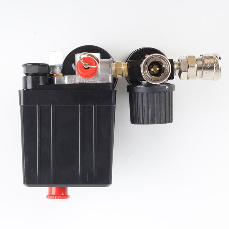 Válvula de Controle para Bomba de Ar 3000L/Min Manômetro 0-180 PSI Regulador 220V/380V Interruptor de Controle de Pressão para Compressor de Ar