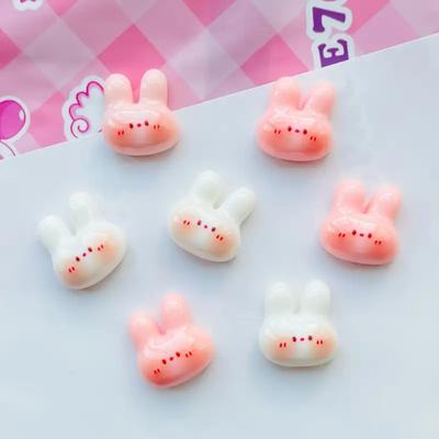 Kawaii Glossy Rabbit Resin Jewelry for Nail Art DIY Craftsphone Case Decoration