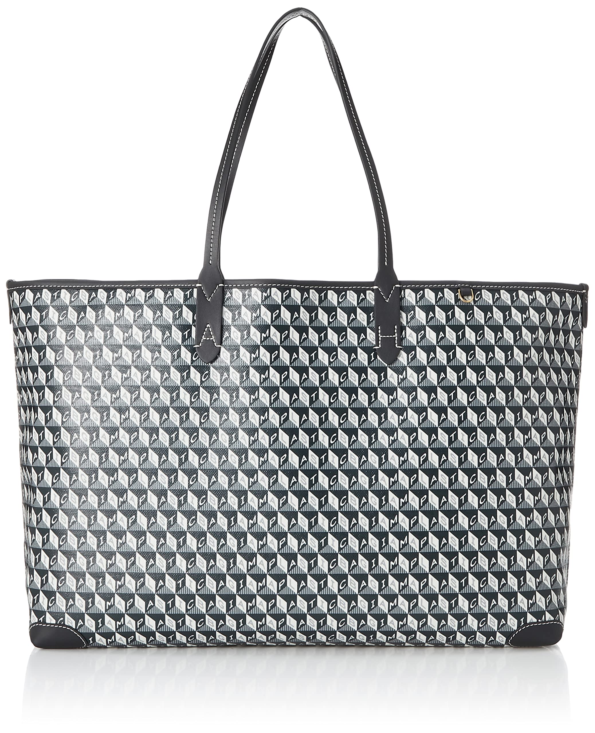 

Tote Bag I am a Plastic Bag Tote in Recycled Canvas Charcoal [Anya Hindmarch] Women s [Item] деревне вугілля