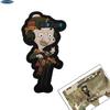 Funny Mr. Bean Soldier Sticker 3D PVC Soft Glue Cartoon Magic Sticker Mr. Bean Tactical Patch
