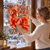 Festive Glass Decorations for Business 2027 Chinese Zodiac Sheep Static Sticker, Non Adhesive Window Holiday Store Decor Clings, New Year Decal