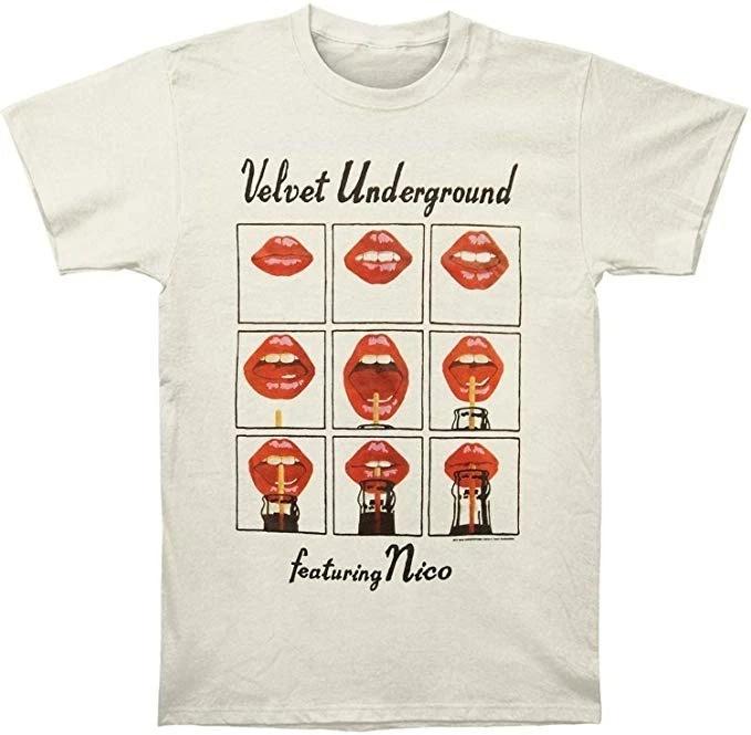 The Velvet Underground T-shirt Vintage Style Andy Warhol Lips Lou Reed banana WH M