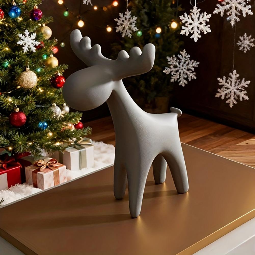Nature-inspired Home Decor Reindeer Figurine Home Decor Small 3d Printed Reindeer Figurines for Christmas for Tv for Wine