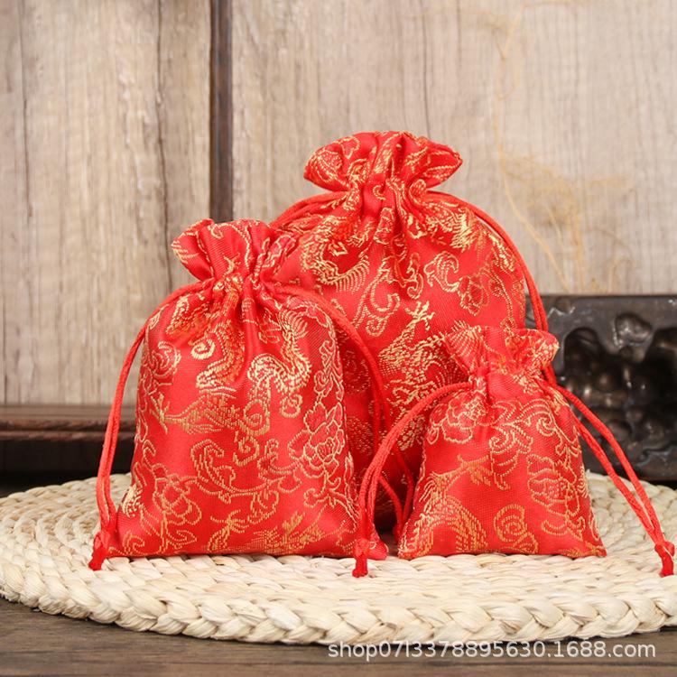 Brocade Jewelry Pouches and Zipper Bags for Bracelets and Prayer Beads