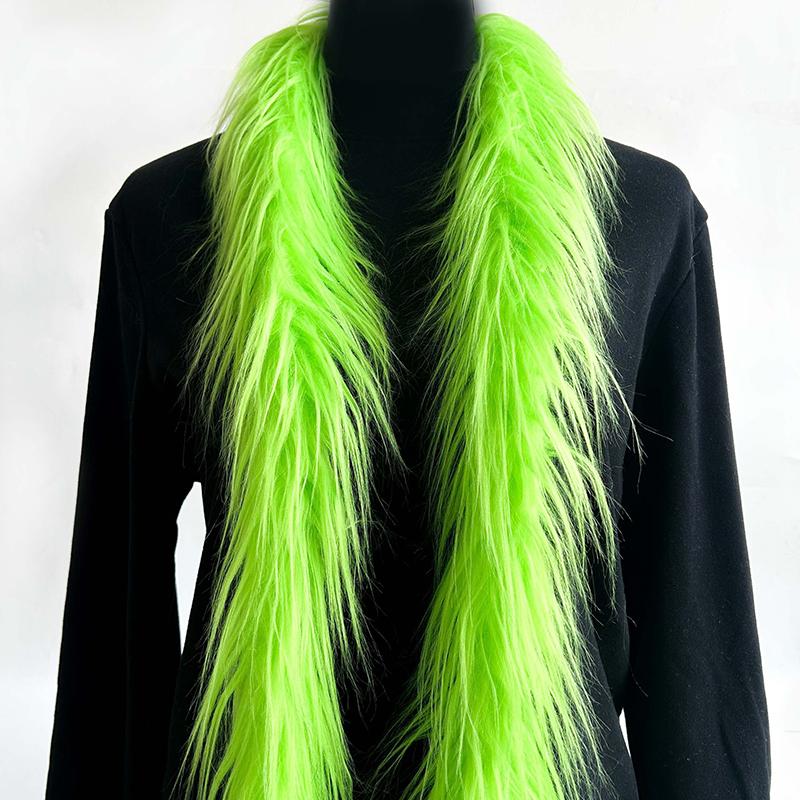 

2М Полиэстеровый Декоративный Шарф Отделка из Стираной Шерсти Вечеринка Красочные Шерстяные Шарфы Свадьбы Пушистые Тематические Аксессуары зелёный