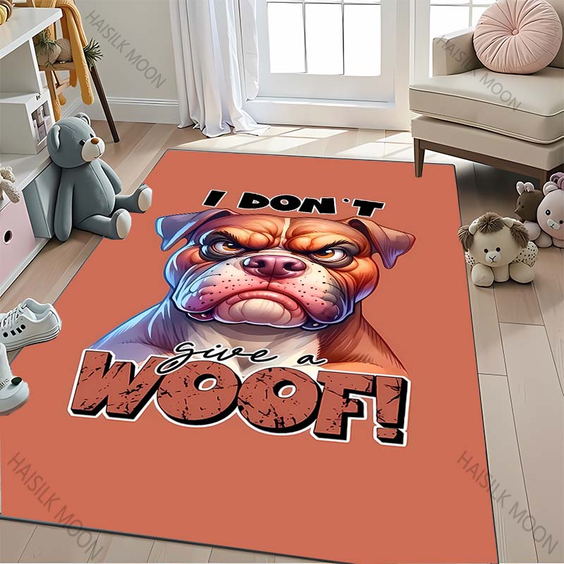 Bulldog Large Area Print Carpet Non-Slip Soft Rug Indoor Floor Mat Decorative Washable Rug for Teens Adult Gifts