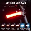 Bicycle Solar Energy Cycling Rear Light Type-C Charging Mountain Road Bike Solar Warning Taillight Night Cycling Safety Red Lamp