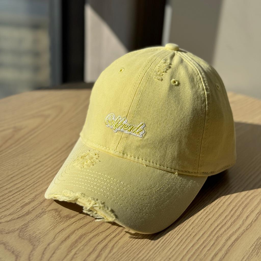 New Embroidered Letter Soft Top Baseball Cap Children Gradually Change Color In Spring and Summer Washed Pink Cap Showing Small Face