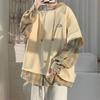 Sudadera con Capucha de Estilo Coreano para Hombre de Corte Holgado con Aspecto de Dos Piezas – Jersey de Tendencia Otoñal
