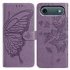 For iPhone 17 Air Case Butterfly Imprinted Wallet Stand PU Leather Flip Phone Cover with Strap