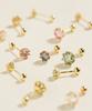 Minimalpiercing 14K Moissanite Diamond Queen Piercing Earrings