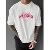 American Street Style Men's T-Shirt,Perfect for Travel, Trendy Outfits, and Social Gatherings, Machine Washable, with "Los Angeles"