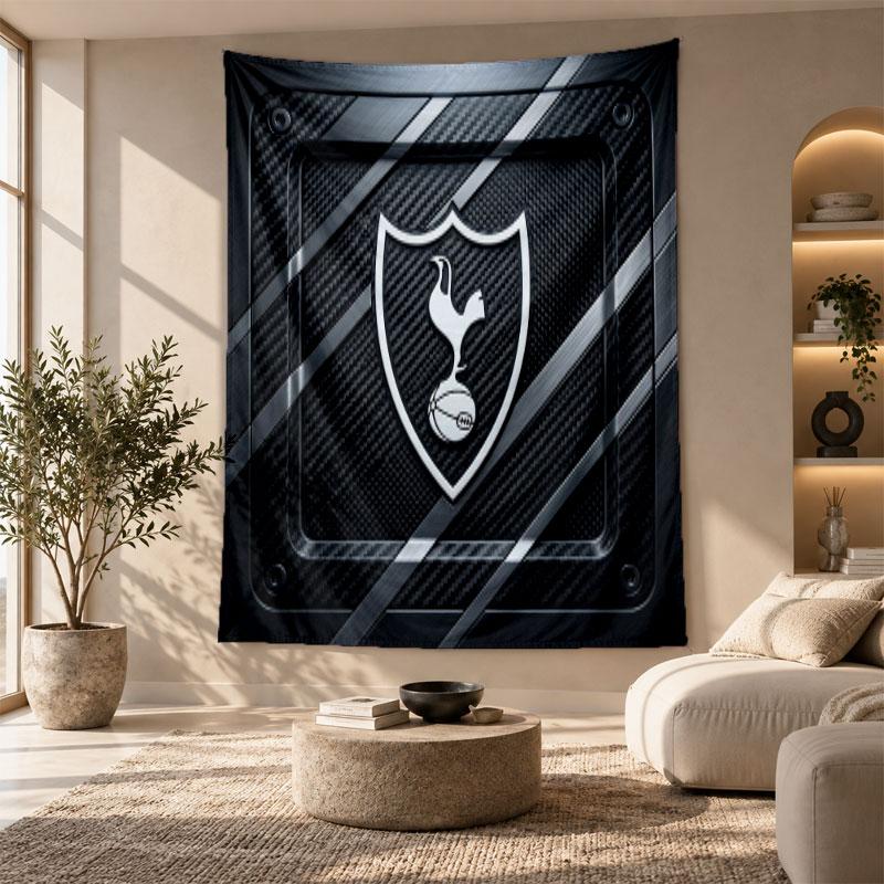 Arazzo Decorativo, Arte da Parete Stampato Tottenham Hotspur, Appeso a Parete Leggero per Sfondo Camera da Letto