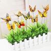 10Pcs Simulation Colorful Butterfly Stakes 3D Waterproof Garden Yard Planter Butterfly Double Layered Grounding Decoration