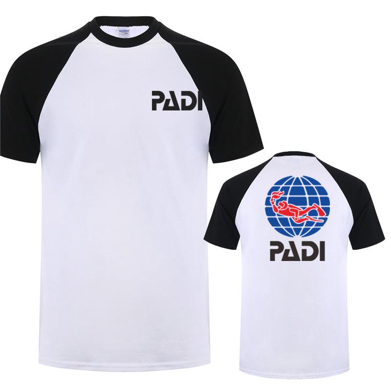 Potápěč Padi Tričko Unisex Ležérní Bavlněné Krátký Rukáv Vrcholy Lh373