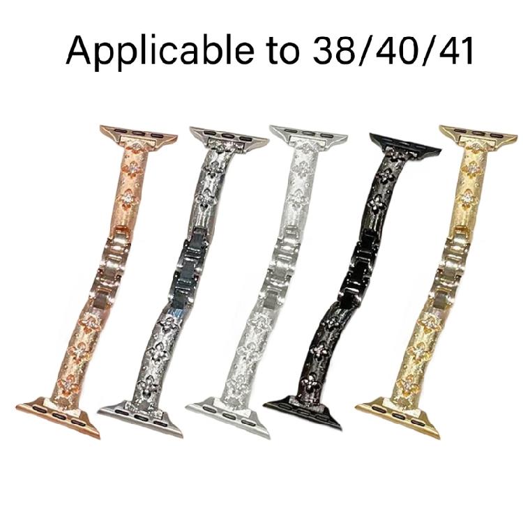 Quick Change Metal Watch Straps with Crystal Detailing for 38/40/41/42/44/45/49mm Multiple Device Size