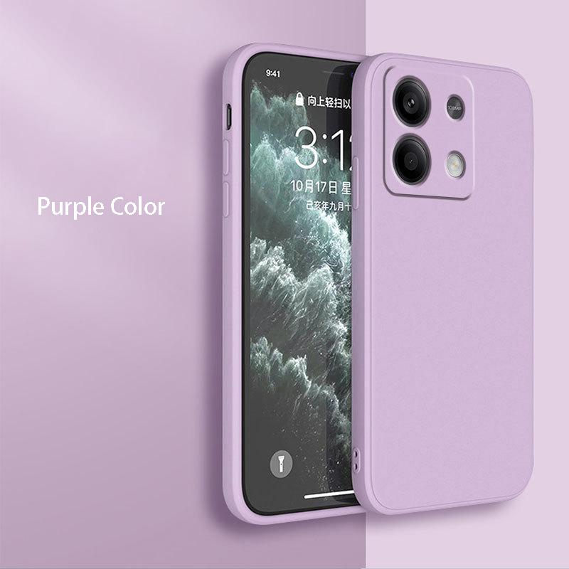 Square Liquid Silicone Phone Case For Xiaomi Pocophone POCO X6 X5 X7 M6 M7 Pro C61 C55 C65 C75 Matte Silicone Cover Fundas